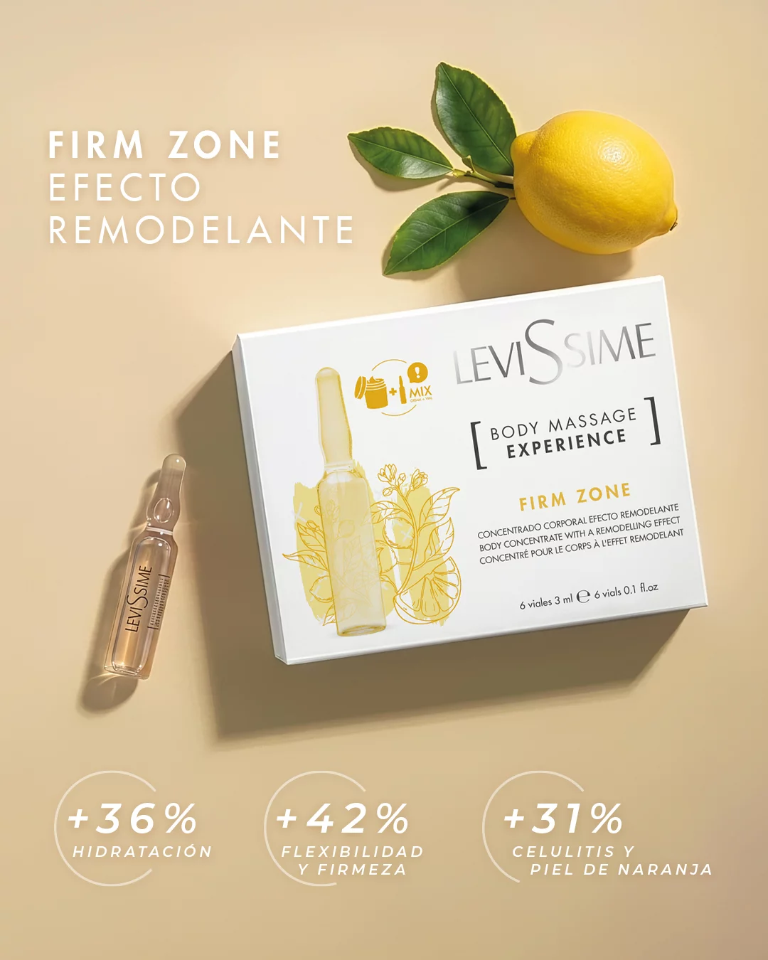 Concentrat corporal remodelant si pentru fermitate LEVISSIME 6 x 3 ml